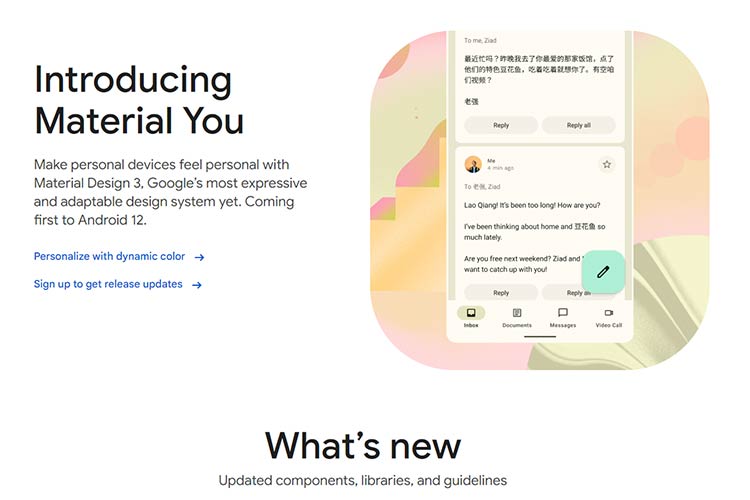 Example from Material Design 3