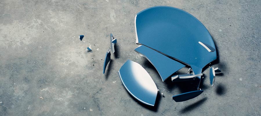 A broken plate