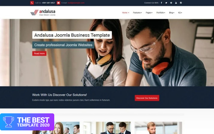 Andalusa Business-Corporation Joomla Template - digital products award