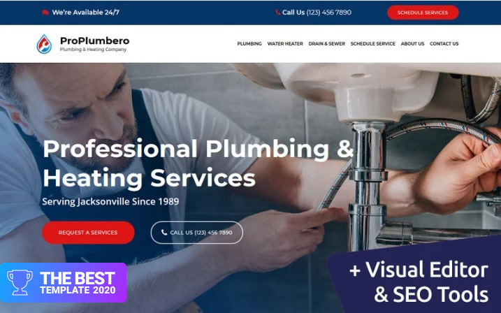 ProPlumbero - Plumbing & Heating Company Moto CMS 3 Template - digital products award