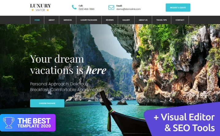 Luxury Viator Moto CMS 3 Template - digital products award