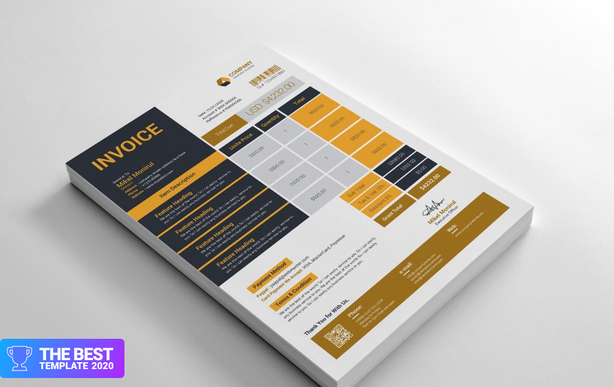 Business Invoice Corporate Identity Template.