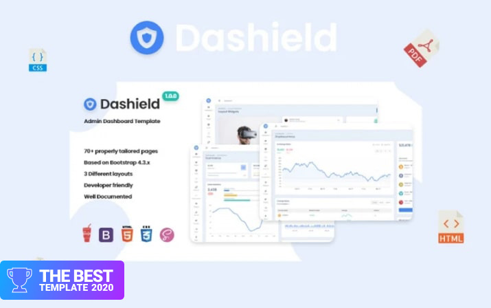 Dashield - Bootstrap 4 Admin Template.
