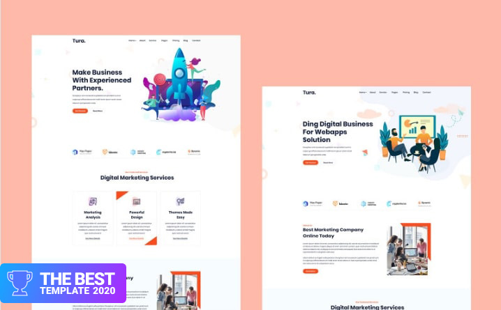 Tura - Corporate Business PSD Template.