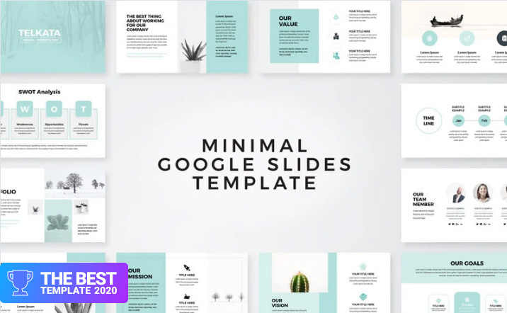 Telkata Minimal Clean Presentation Google Slides.
