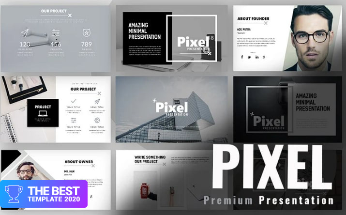 Pixel Minimal Google Slides.