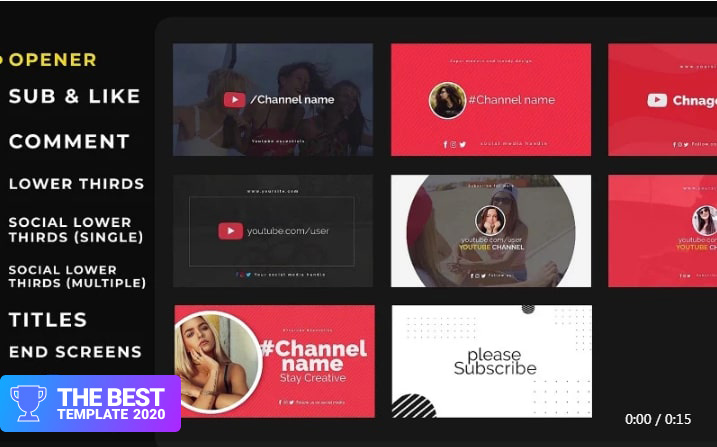 YouTube Kit After Effects Template.