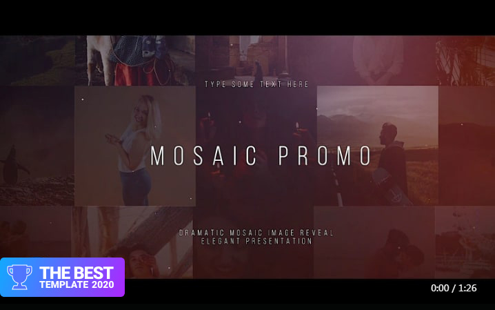 Mosaic Promo Final Cut Pro Template - digital products award