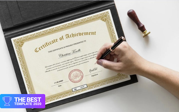 Achievement Certificate Template - digital products award