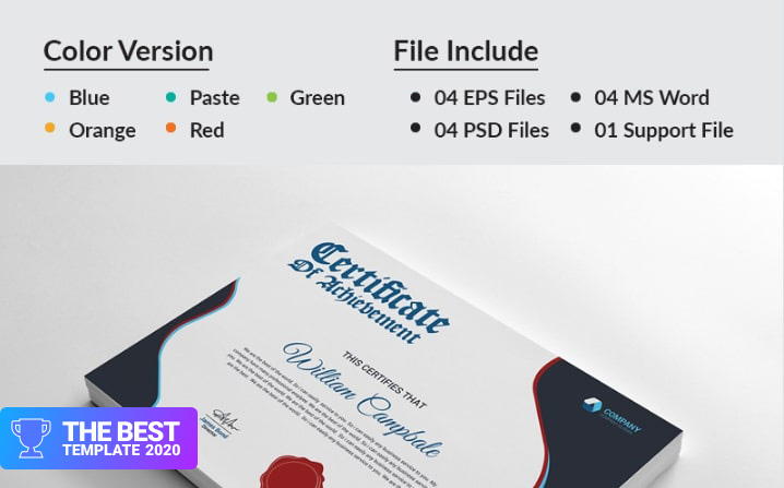 Zaman Achievement Certificate Template - digital products award