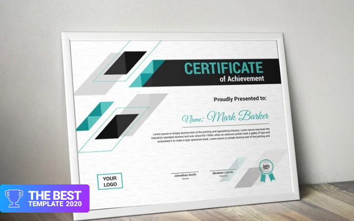 Geometric Certificate Template - digital products award