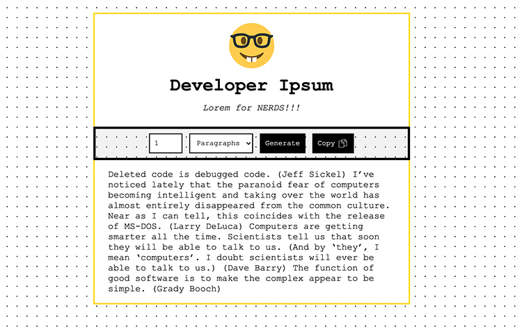 Developer Ipsum