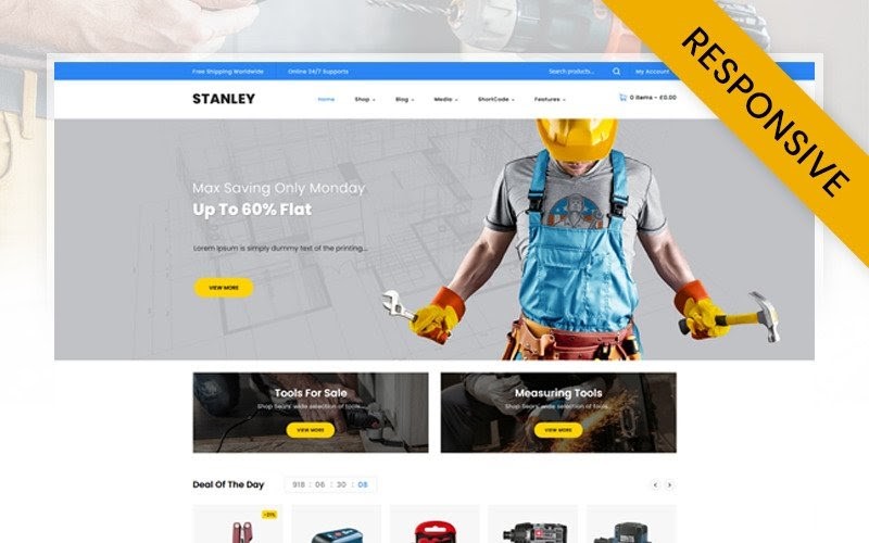 Stanley - Tools Hardware Store WooCommerce Theme.
