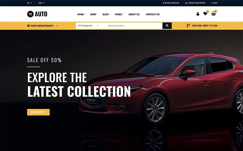 Auto Repair - Car Mechanic Services WooCommerce Theme.