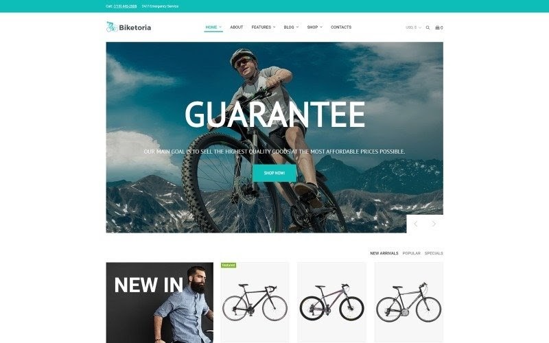 Biketoria- Bike Shop Elementor WooCommerce Theme.