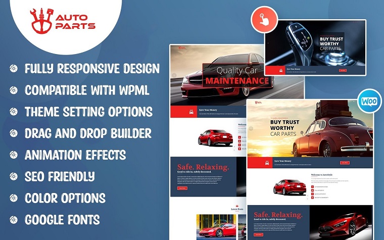 Auto Parts Shop WooCommerce Template.