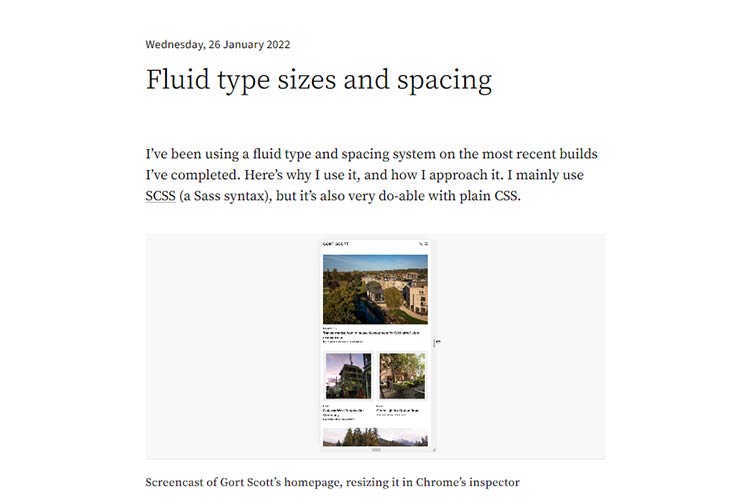 Example from Fluid type sizes and spacing