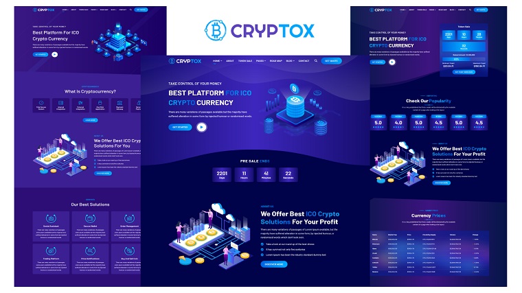 Cryptox - bright HTML5 layout.