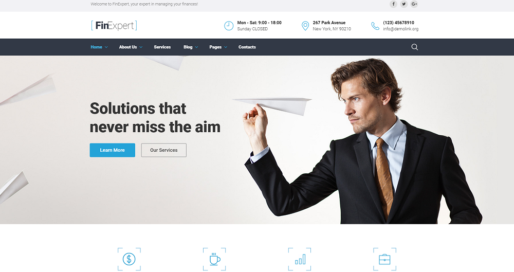 Financial Advisor Responsive Website Template