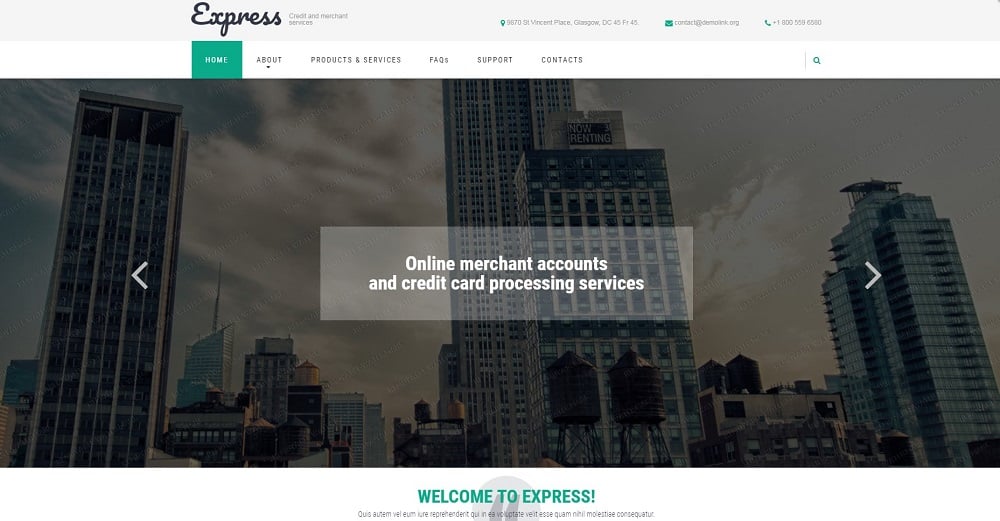 Merchant Services Website Template