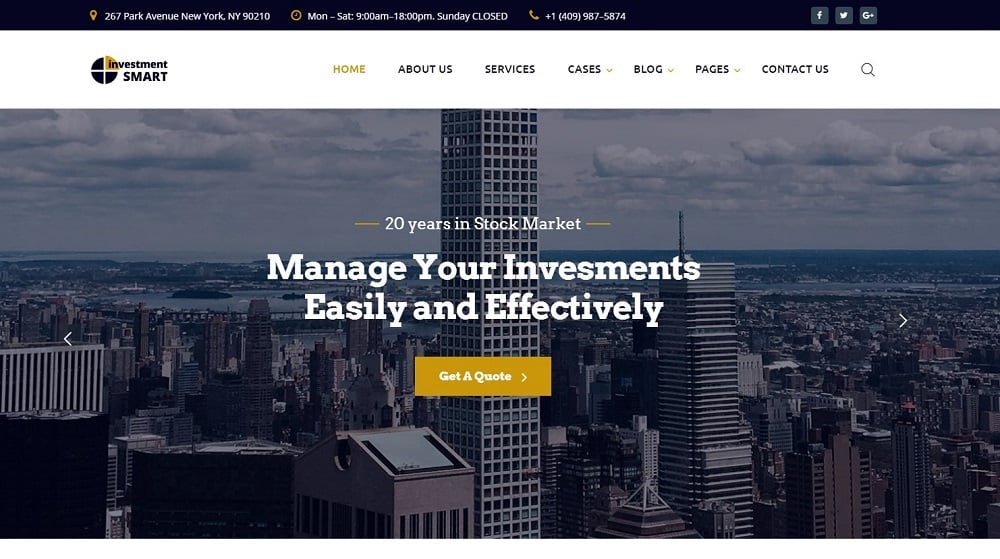 Investment Smart - Solid Investment Agency Multipage HTML Website Template