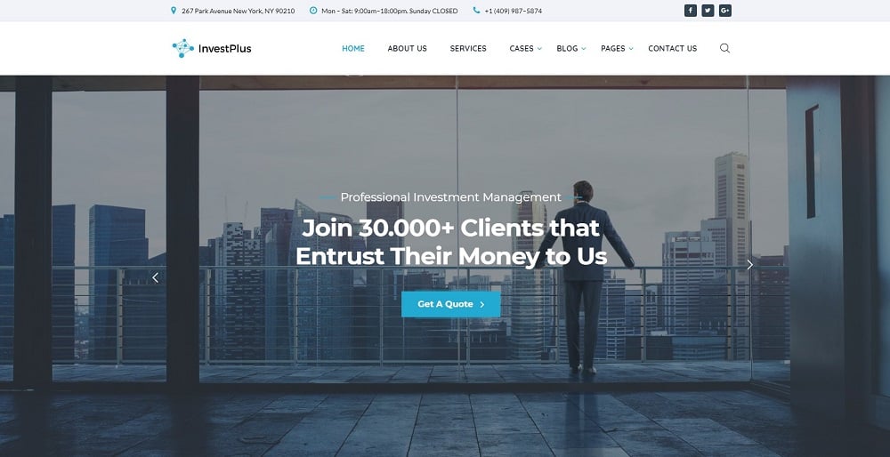 Invest Plus - Investment Company HTML5 Website Template
