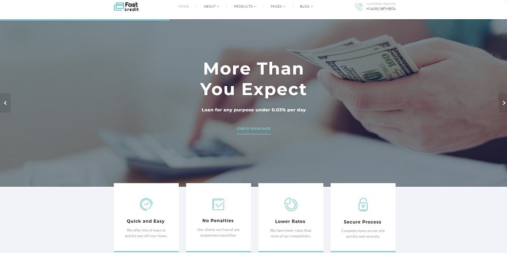 FastCredit - Mortgage Solutions Multipage Website Template
