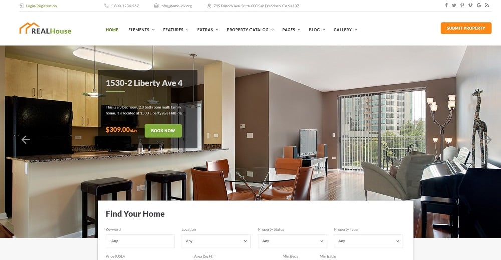 RealHouse - Real Estate Multipage HTML5 Website Template