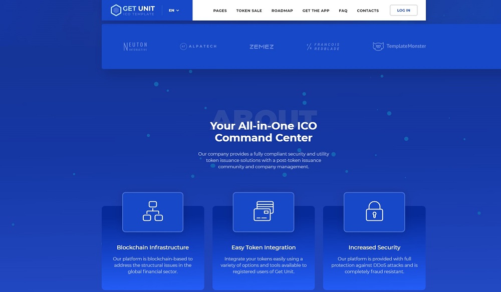 Get Unit - ICO Crypto Currency Multipage HTML Website Template