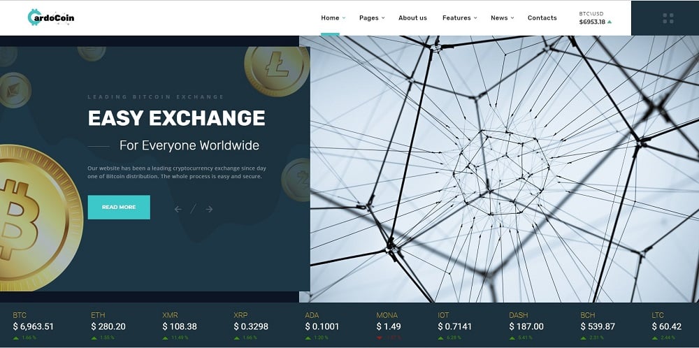 CardoCoin - Bitcoin Multipage HTML5 Website Template