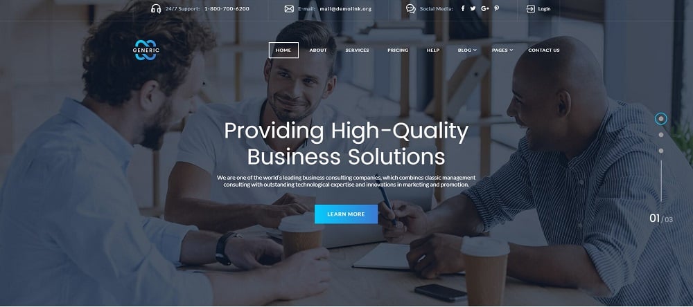 Generic - Creative Business Consulting Multipage HTML Website Template