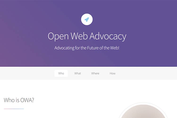 Example from Open Web Advocacy