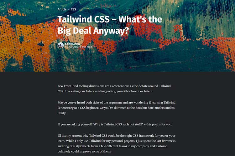 Example from Tailwind CSS &ndash; What's the Big Deal Anyway?