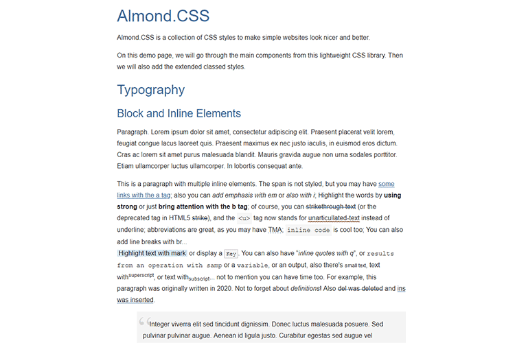 Example from Almond.CSS