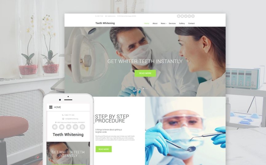 Teeth Whitening Website Template