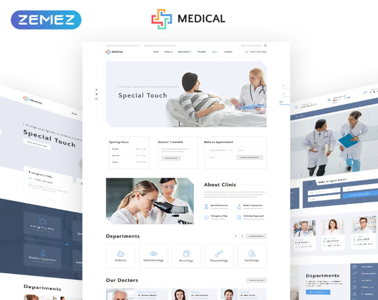 Medical - Private Medical Center Multipage Website Template