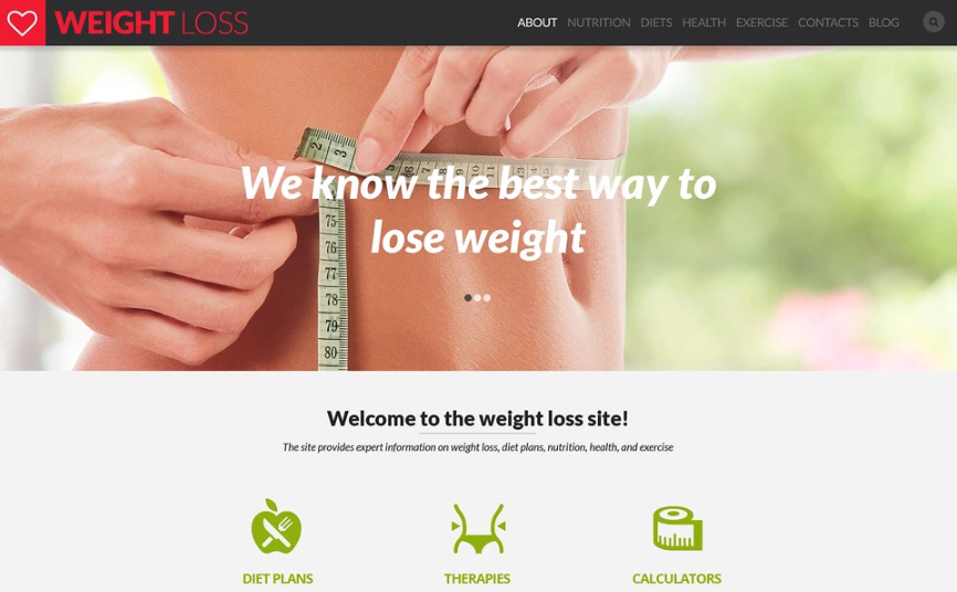 Weight Loss Website Template