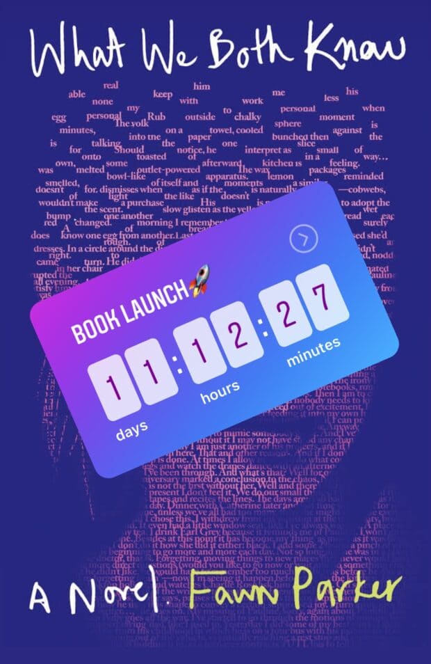 countdown sticker on instagram story for upcoming book launch in 11 days