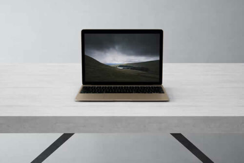 Example from 25 Photoshop PSD Laptop Mockup Templates