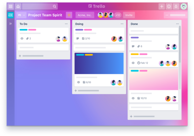 Trello Project Team Spirit