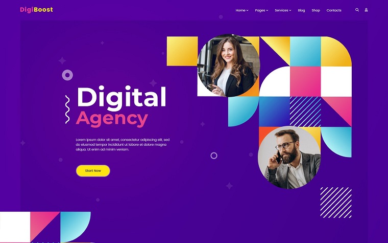 DigiBoost - eye-catching HTML theme.