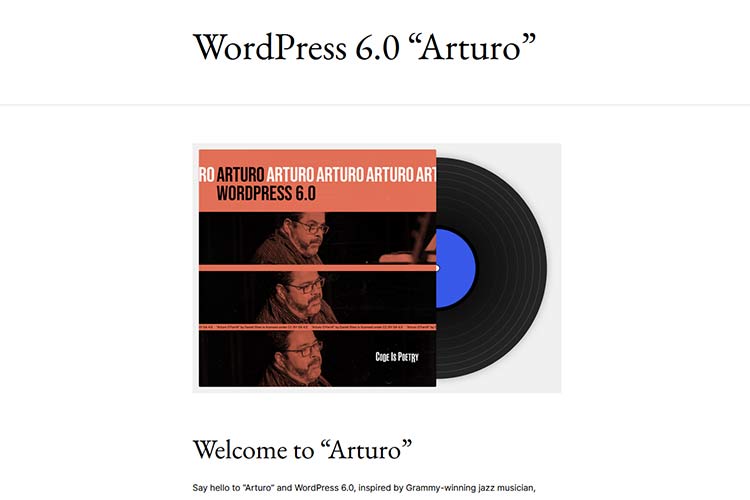 Example from WordPress 6.0 &ldquo;Arturo&rdquo;