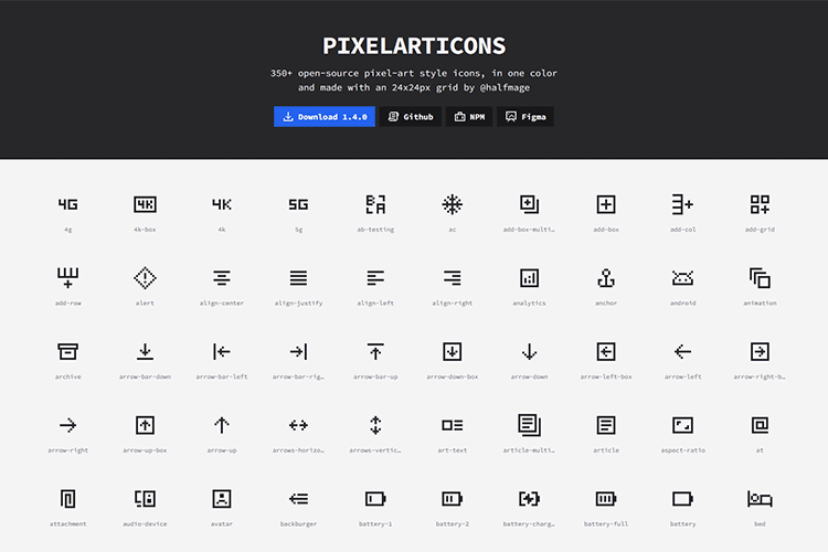 Example from Pixelarticons