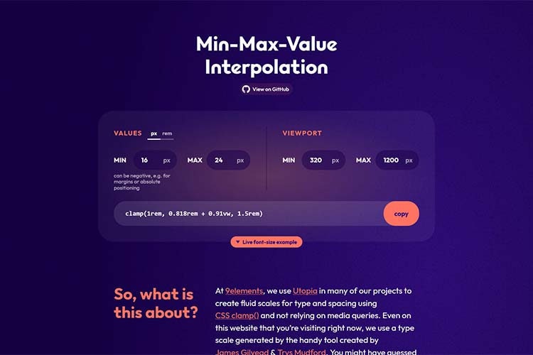 Example from Min-Max-Value Interpolation