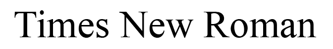 This is what the typeface Times New Roman looks like