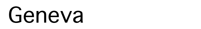 example showing geneva font