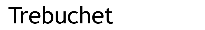 example showing trebuchet font