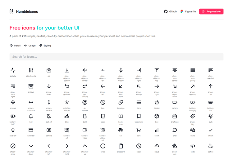 Example from Humbleicons
