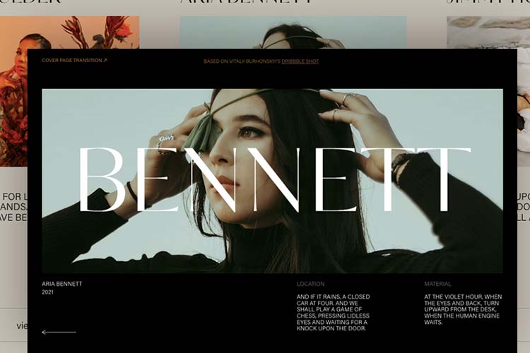 Example from How to Create a Cover Page Transition