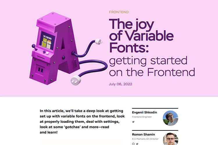 Example from The joy of Variable Fonts